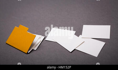 Paper cut of Manila folder with some document Stock Photo