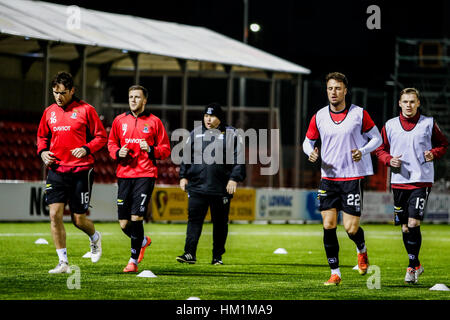 Hamilton, Scotland. 31st Jan, 2017. Action Images from the SPFL League game between Hamilton Academicals Vs Inverness Caledonian Thistle in  New Douglas Park. Credit: Colin Poultney/Alamy Live News Stock Photo