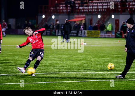Hamilton, Scotland. 31st Jan, 2017. Action Images from the SPFL League game between Hamilton Academicals Vs Inverness Caledonian Thistle in  New Douglas Park. Credit: Colin Poultney/Alamy Live News Stock Photo