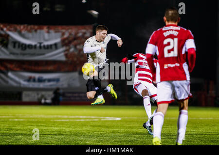 Hamilton, Scotland. 31st Jan, 2017. Action Images from the SPFL League game between Hamilton Academicals Vs Inverness Caledonian Thistle in  New Douglas Park. Credit: Colin Poultney/Alamy Live News Stock Photo