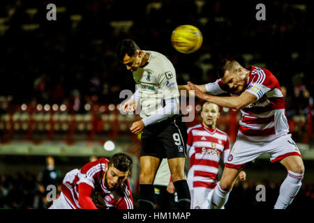 Hamilton, Scotland. 31st Jan, 2017. Action Images from the SPFL League game between Hamilton Academicals Vs Inverness Caledonian Thistle in  New Douglas Park. Credit: Colin Poultney/Alamy Live News Stock Photo