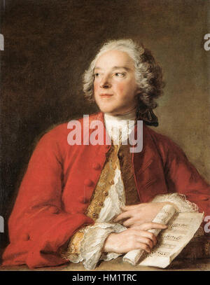 Jean-Marc Nattier, Portrait de Pierre-Augustin Caron de Beaumarchais (1755) Stock Photo