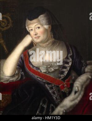 Johanna Charlotte of Anhalt-Dessau,margravine of Brandenburg-Schwedt and princess-abbess of Herford Stock Photo