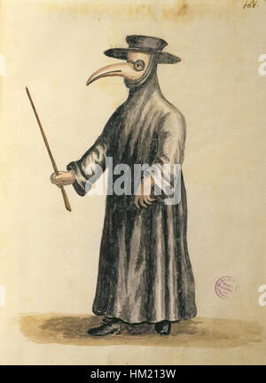 Jan van Grevenbroeck, Venetian doctor during the time of the plague. Museo Correr, Venice Stock Photo