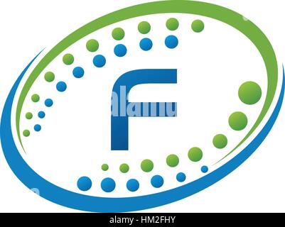 Health Infinity Motion Solution Initial F Stock Vector