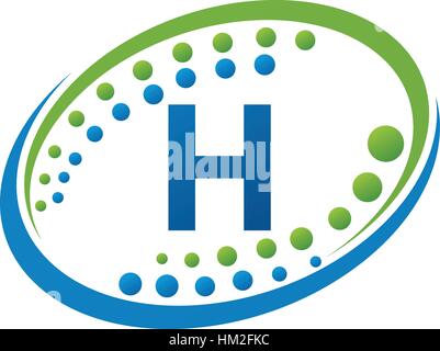 Health Infinity Motion Solution Initial H Stock Vector
