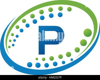 Health Infinity Motion Solution Initial P Stock Vector
