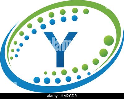 Health Infinity Motion Solution Initial Y Stock Vector