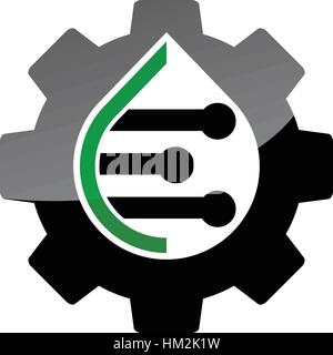 Electricity and Gear Engineering Stock Vector