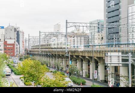 TOKYO- NOVEMBER 26 :JR Akihabara Staion on NOVEMBER 26, 2015. It's a railway station located in Tokyo's Chiyoda ward, the center of the famous Akihaba Stock Photo