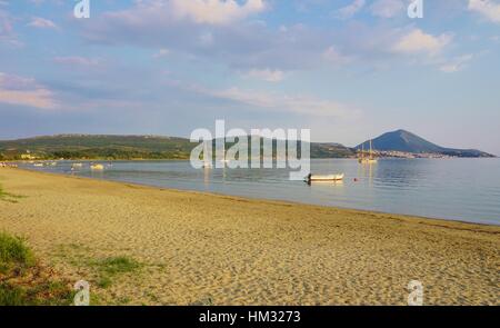 View of Navarino Bay overlooking Pylos in Messenia, Greece Stock Photo