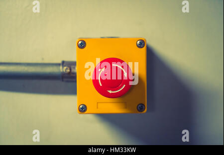 Call point service Button  ( Filtered image processed vintage effect. ) Stock Photo