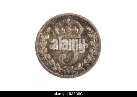 An 1898 Three Penny imperial coin Stock Photo