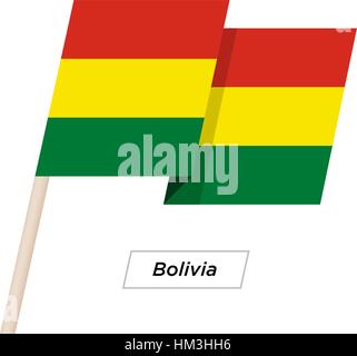 Bolivia Ribbon Waving Flag Isolated on White. Vector Illustration. Stock Vector