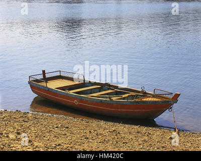 Boat, Koyna dam backwaters. Tapola, Maharasthra, India Stock Photo