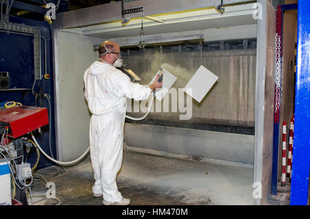Paint spraying industrial facility paint-shop Stock Photo