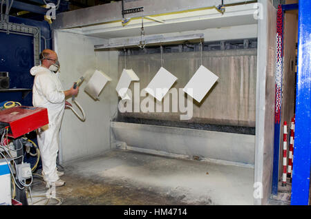 Paint spraying industrial facility paint-shop Stock Photo
