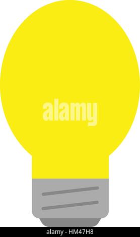 Vector yellow glowing light bulb. Stock Vector