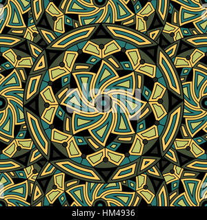 Seamless repeating pattern consisting of colored mandal.Vector Stock Photo