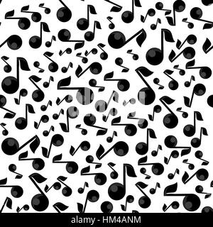 Musical Notes Seamless Pattern Stock Vector