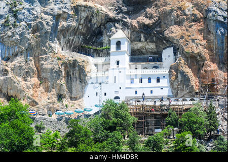 Ostrog monastery near Danilovgrad on Montenegro Stock Photo