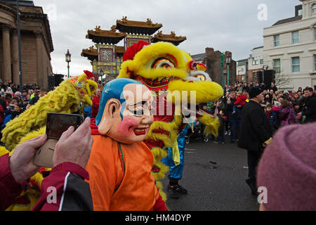 Chinese New Year Celebrations in Liverpool UK Stock Photo