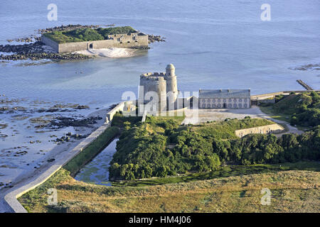 Tahitou Island (north-western France): Vauban Fort. Stock Photo