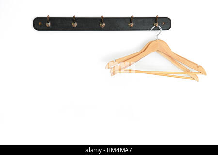 coat hanger on white background isolated Stock Photo