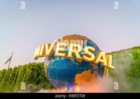 OSAKA, JAPAN - December 1, 2015: Universal Studios Japan (USJ). According to 2014 Theme Index Global Attraction Attendance Report, USJ is ranked fifth Stock Photo