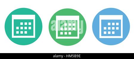 Calendar icon, vector illustration. Flat design style Stock Vector