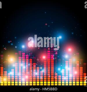 Equalizer on abstract technology background Stock Vector