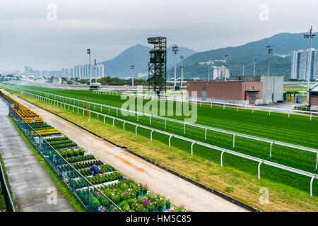Sha Tin Racecourse in Hong Kong Stock Photo