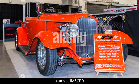 Customized 1952 Ford roadster pickup at SEMA. Stock Photo