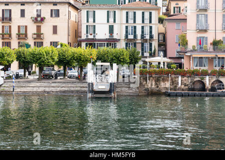 Landing jetty at Bellagio on Lake Como in Italy Stock Photo