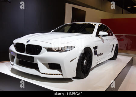 FRANKFURT, GERMANY - SEP 13: BMW M5 Hamann Mi5Sion at the IAA motor show on Sep 13, 2013 in Frankfurt. More than 1.000 exhibitors from 35 countries ar Stock Photo