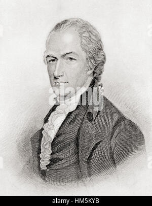 Alexander Hamilton, c.1755/ 1757 – 1804.  American statesman and one of the Founding Fathers of the United States. Stock Photo