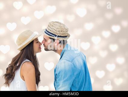 Romantic couple kissing each other Stock Photo