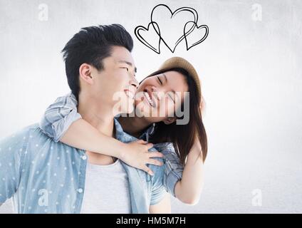 Happy couple embracing each other Stock Photo