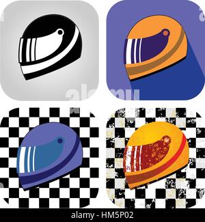 Racing helmet vector illustration eps 10 Stock Vector