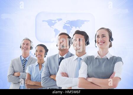 Customer service executives standing with their arms crossed Stock Photo