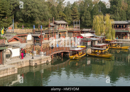 Suzhou Street, Summer Palace,  Beijing, People's Republic of China, Asia Stock Photo