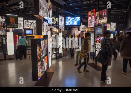 Visitors are immersed in the tumultuous energy of the civil rights movement of the 1960s, 70s, and 80s. Smithsonian Institution, National Museum of Af Stock Photo
