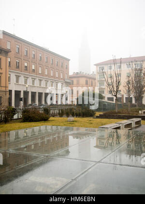 Piazza Marconi where is located the violin museum, Cremona Italy Stock Photo