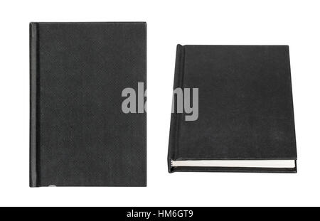 Black book cover isolated on white background Stock Photo