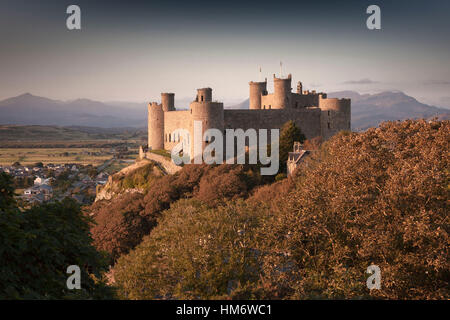 Harlech Castle, Gwynedd, North Wales. Stock Photo