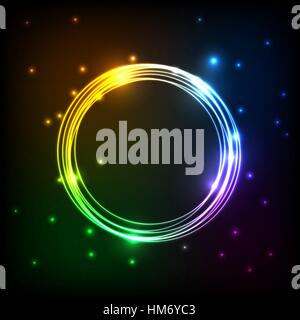 Abstract colorful plasma with circles background, stock vector Stock Vector