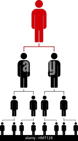 People icon vector illustration eps10. Organization chart infographic. Hierarchy pyramid concept. Stock Vector