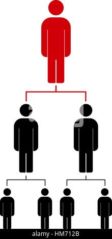 People icon vector illustration eps10. Organization chart infographic. Hierarchy pyramid concept. Stock Vector