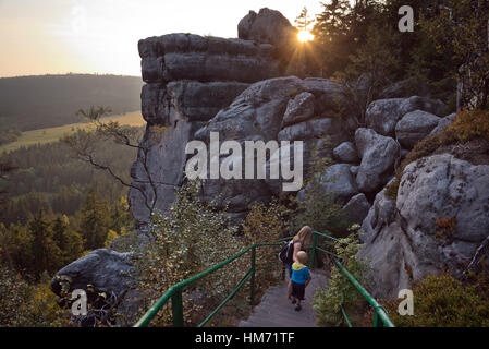 Stolowe Mountains National Park in Kudowa-Zdroj, Poland. Stock Photo