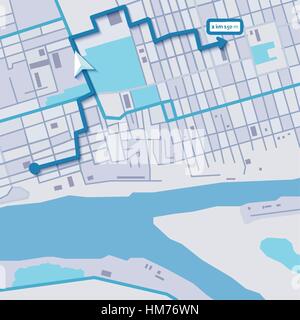 Vector city map navigation Stock Vector